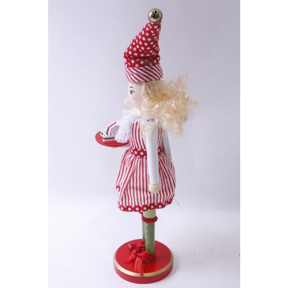 Ribbon Candy, Elf Nutcracker, 16 inches Figurine, Holiday, Festive, Winter, - Picture 3 of 3